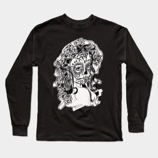 Sugar Skull - Day of The Dead Cartoon Girl Long Sleeve T-Shirt